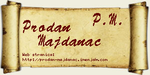 Prodan Majdanac vizit kartica